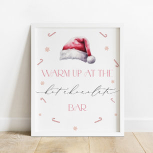 Poster Père Noël Baby Christmas Hot Chocolate Bar Baby sh
