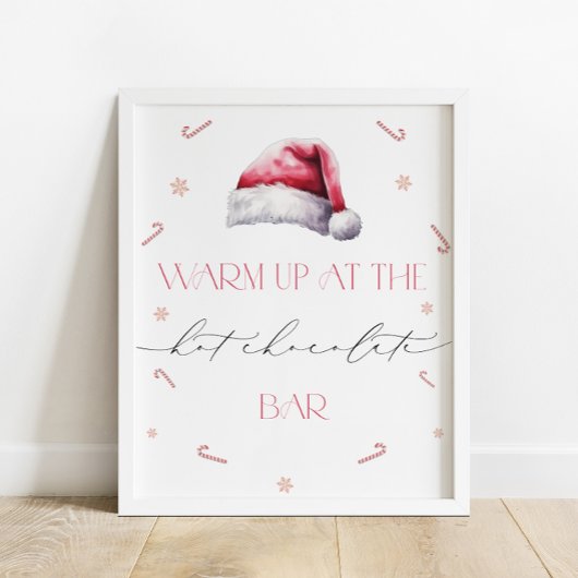 Poster Père Noël Baby Christmas Hot Chocolate Bar Baby sh