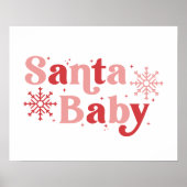Poster Père Noël Baby - Fun Holiday Typography Design (Devant)