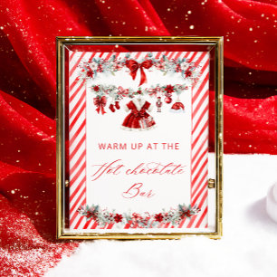 Poster Père Noël Baby Girl Warm up at the Hot Chocolate B