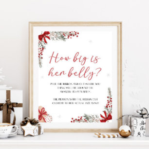 Poster Père Noël Baby shower Quelle Taille A Son Signe Du