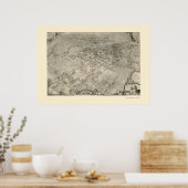 Poster Père Noël Barbara, CA Carte panoramique - 1896 (Cuisine)