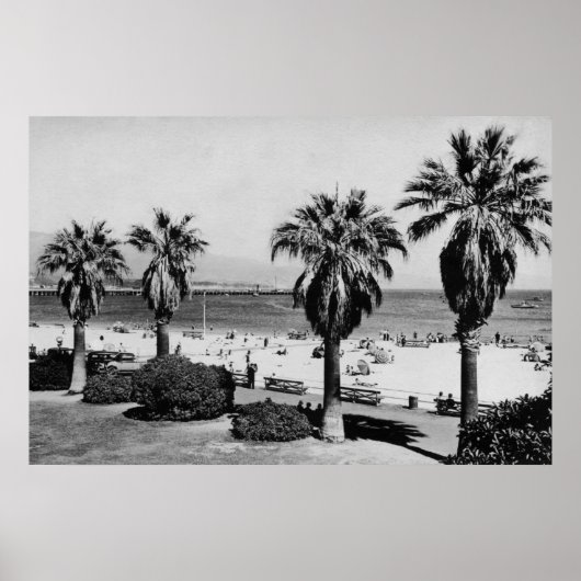 Poster Père Noël Barbara, CA West Beach Voir la photo (Devant)