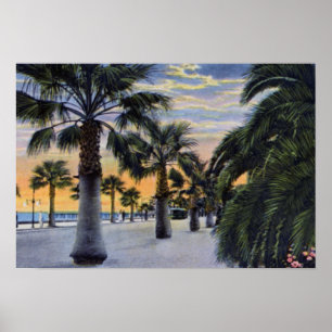 Poster Père Noël Barbara California Seaside Boulevard