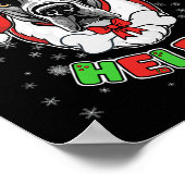 Poster Père Noël Big Helper Great Dane Amoureux des chien (Coin)