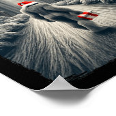 Poster Père Noël Bigfoot Christmas Sasquatch Croire (Coin)