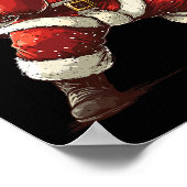 Poster Père Noël Boxe Xmas Mixed martial art Muay Thai Lo (Coin)