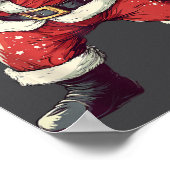 Poster Père Noël Boxer Lover Drôle Mixed martial art Muay (Coin)