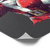 Poster Père Noël Boxing Lover Mixed martial art Muay Thai (Coin)