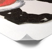 Poster Père Noël, carte de Noël victorienne (Coin)