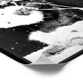 Poster Père Noël Cat livre des cadeaux de Noël (Coin)