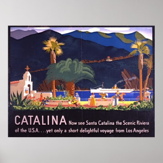 Poster Père Noël Catalina Island 1935 (Devant)