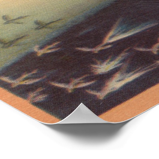 Poster Père Noël Catalina Island, CA Casino, Flying Fish (Coin)