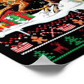 Poster Père Noël Chow Chow Riding Giraffe Sweater de Noël (Coin)