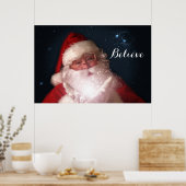 Poster père Noël Christmas Believe (Cuisine)