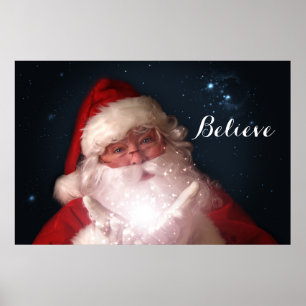 Poster père Noël Christmas Believe