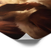 Poster Père Noël classique Lecture Mur de Noël Art (Coin)