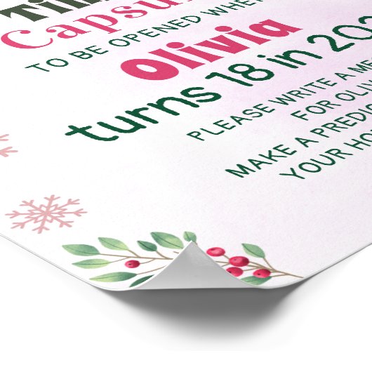 Poster Père Noël Cookies Noël Party Capsule Sign (Coin)