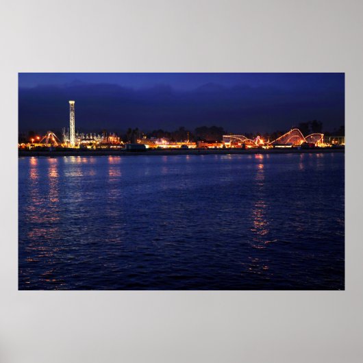 Poster Père Noël Cruz Boardwalk à Night (Devant)