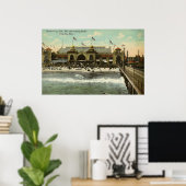 Poster Père Noël Cruz, Ca. Bains de natation 1910 (Bureau à domicile)