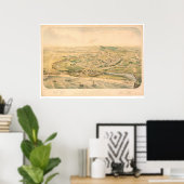 Poster Père Noël Cruz, CA. Carte panoramique (1586A) - No (Bureau à domicile)