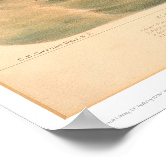 Poster Père Noël Cruz, CA. Carte panoramique (1586A) - Re (Coin)