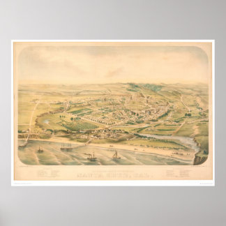Poster Père Noël Cruz, CA. Carte panoramique (1586A) - Re