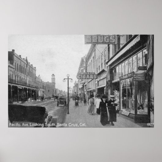 Poster Père Noël Cruz, CA - Pacific Avenue (Devant)