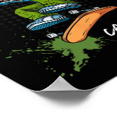 Poster Père Noël-cruz Skeleton Skateboard Beach Funny Hal (Coin)