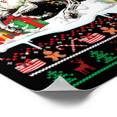 Poster Père Noël Dalmatie équitation Cheval Noël Sweater  (Coin)