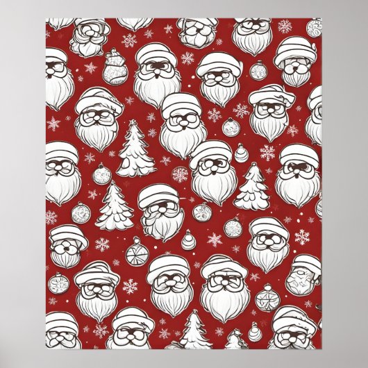 Poster Père Noël de Noël (Devant)