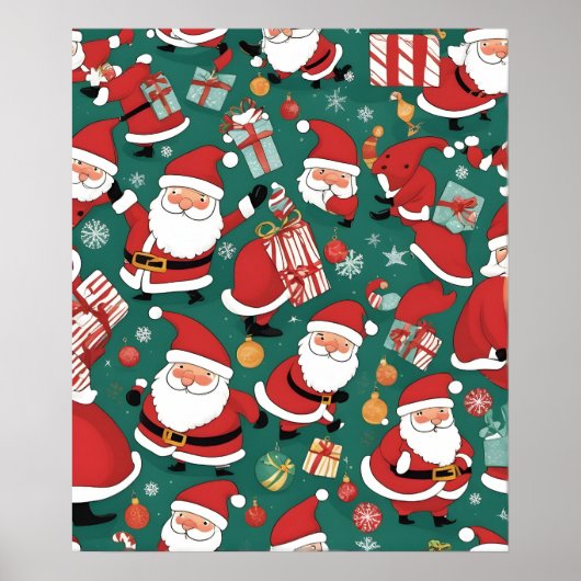 Poster Père Noël de Noël (Devant)