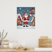 Poster Père Noël de Noël (Cuisine)