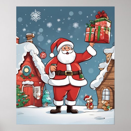 Poster Père Noël de Noël (Devant)