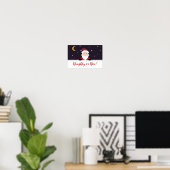 Poster Père Noël demandant vilain ou gentil (Bureau à domicile)