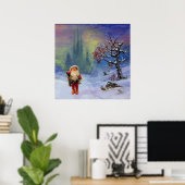 POSTER PÈRE NOËL DES GNOMES (Bureau à domicile)