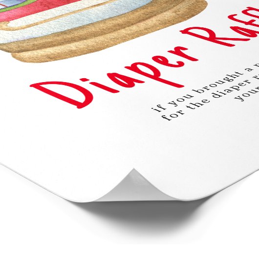 Poster Père Noël - Diaper Raffle jeu (Coin)