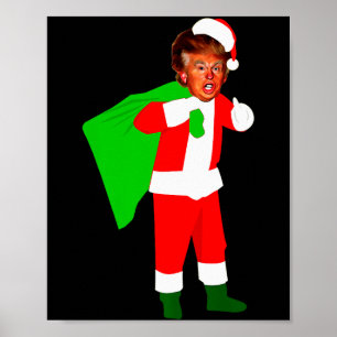 Poster Père Noël Donald Trump Funny Christma Ugly Xmas 