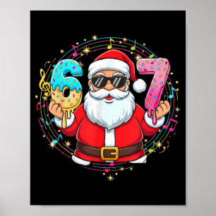 Poster Père Noël drôle 67 Glace qui coule Noël Xmas Adole