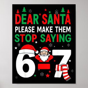 Poster Père Noël, Drôle 67 Six Sept Noël 6-7 Hommes F