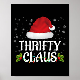 Poster Père Noël Économique Lumières de Noël Pyjama de No