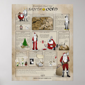 Poster Père Noël est Odin
