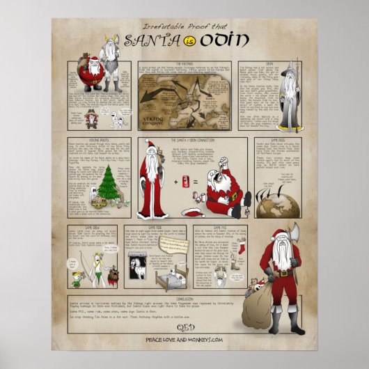 Poster Père Noël est Odin (Devant)