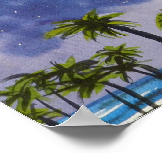 Poster Père Noël et Alligator (Coin)