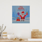 Poster Père Noël Et cadeaux (Cuisine)