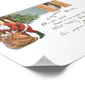 Poster Père Noël et le petit garçon qui devrait dormir (Coin)