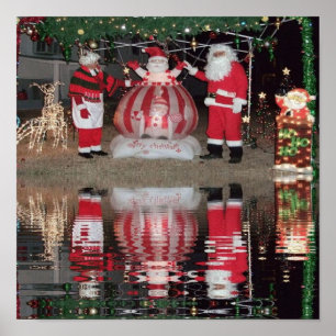 Poster Père Noël et Mme Claus