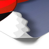 Poster Père Noël et Reindeer Joyeux Noël Joyeux dessin an (Coin)