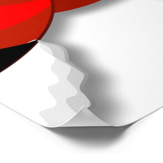 Poster Père Noël et Reindeer Joyeux Noël Joyeux dessin an (Coin)