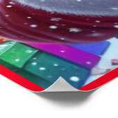 Poster Père Noël et rennes (Coin)